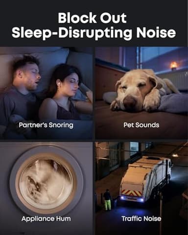 soundcore Sleep A30 by Anker Sleep Earbuds, Smart Active Noise Cancelling Sleep Headphones, Adaptive Snore-Masking System, Ultra-Comfort for Side Sleepers, 45H Playtime - Image 2