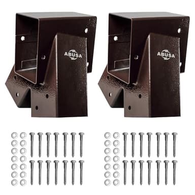 ABUSA Heavy Duty Swing Sets Brackets Including 2 A-Frame Swing Set Brackets and 4 Swing Hangers for Playground Equipment Mounting Parts Hardware Included (Bronze) - Image 6