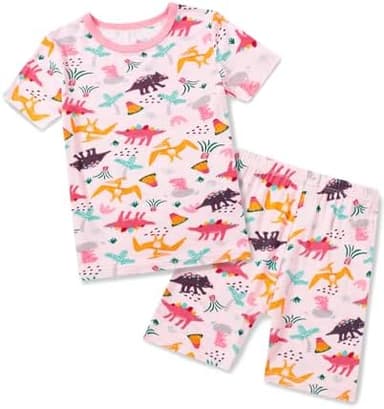 Bamboo Viscose Toddler Unicorn Mermaid Girls Kids Pajamas Short Sleeve Summer Cool Snug fit Pjs 12M-8Y 2pcs - Image 3