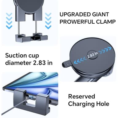 Tablet Holder for Car ipad Holder for Car【Windshield+Dash】Suction Cup ipad Mount for Truck Stand【360° 】Tablet Car Mount soporte para tableta para auto for All 4.7"-12.9" Apple iPad Samsung Galaxy Tab - Image 7