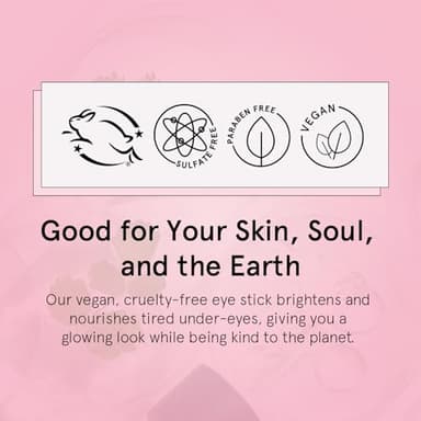 grace & stella Under Eye Brightener Balm Stick - Travel Essentials - Caffeine Eye Cream for Dark Circles, Puffiness, Wrinkles - Vegan Moisturizer Stick with Niacinamide, Hyaluronic Acid (0.13oz/3.5g) - Image 7