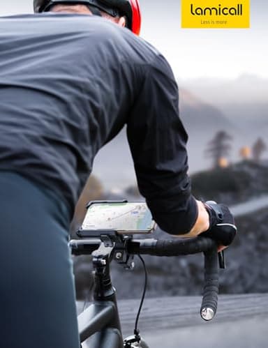 Lamicall Motorcycle Bike Phone Mount - [No Block Camera] [1s Lock] Bike Cell Phone Holder Clamp, Bicycle Scooter Handlebar Clip, for iPhone 17 16 15 14 Pro Max, Galaxy S25 S24 Ultra, 4.7-7" Phones - Image 7