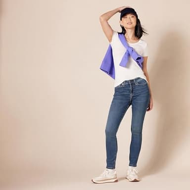 Amazon Essentials Women's High-Rise Skinny Jeans - Discontinued Colors, Medium Wash, 4 Short - Image 5