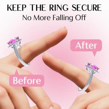 Akisey Ring Sizers for Loose Rings, Ring Size Adjuster Kit for Women, Rings Guards Kit with UV Light & 10g Glue, Fixators, Invisible Traceless Tightener for Men, Fit Any Size, Easy to Apply & Remove - Image 3
