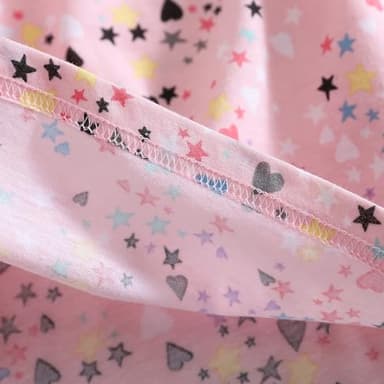 PNAEONG 3 Pack Womens Cotton Nightgown V Neck Nightshirts Sleeveless Sleepwear Casual Print Sleepdress Moon+Star+Pink,3XL - Image 9