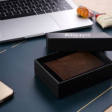 Aiuwo Airtag Wallet for Men,Mens Wallet Card Holder,Smart,Slim,Minimalist Wallet,Credit Cards Holder RFID Blocking Wallet (Airtag Wallet, Crazy Horse Brown) - Image 7