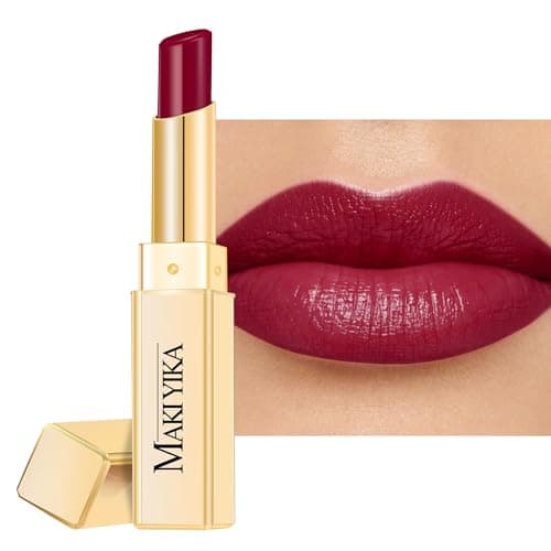 MAKI YIKA Moisture Dark Berry Lipstick for Women Hydrate Lip Gloss for Dry Cracked Lips Weightless Glossy Lip Color Juicy Finish,MA049 Blush Berry - Image 1