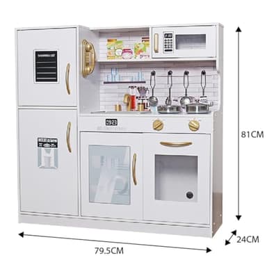 Kids Children Pretend Toy for Babies, Kitchen Playset & Play Kitchen Toy Set with Light, Sink with Faucet, Oven, Microwave, Kitchenware Set Accessories for Ages 3-8 Girls Boys - Image 5
