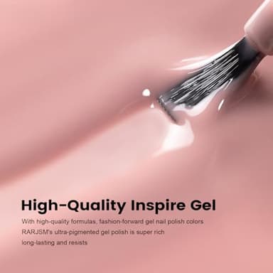RARJSM Nude Gel Nail Polish Gray Mauve Pink Neutral Skin Tone Sheer Jelly Gel Polish 1PC 15ml Single Bottle Cream Transparent Pink Nail Gel Polish Soak off UV LED Cured for Home Salon DIY Manicure - Image 5