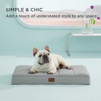 Bedsure Cooling Dog Bed for Small Dogs - Orthopedic Flat Puppy Beds with Removable Washable Cover, Egg Crate Foam Pet Mat, Suitable for Pet Up to 20 lbs - Image 6