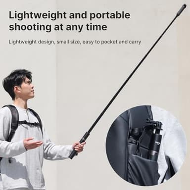 59in Invisible Selfie Stick Tripod for Insta360 X5/X4/X3/ONE X2/GO 3s/DJI Osmo 360, ULANZI TT52 Extension Pole Adjustable Waterproof Handle Grip for GoPro, DJI Osmo Pocket 3 Action 5 Pro/4 - Image 4