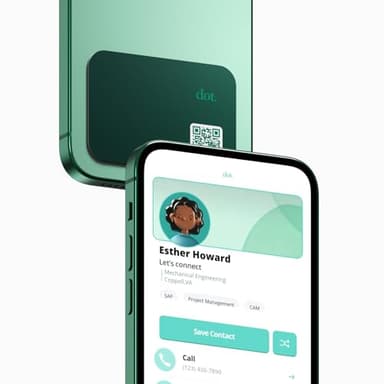 dot. Thin - Digital Business Card - Tap to Share NFC - iPhone & Android (Green) - Image 1