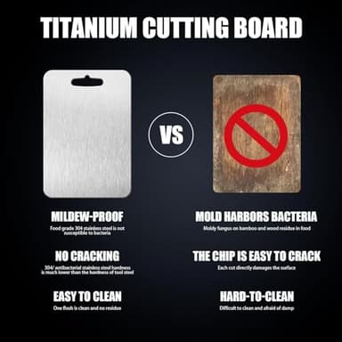 New Titanium Cutting Board - 100% Pure, Double-sided Food-grade Cutting Board For Meats, Fruits And Vegetables. (18X12in) - Image 5