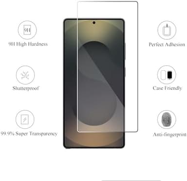 Ailun Glass Screen Protector for Galaxy S25 Ultra [6.9 Inch] 3Pack + 3Pack Camera Lens Tempered Glass Fingerprint Unlock 0.25mm Ultra Clear Anti-Scratch Case Friendly [Not For S25/S25 Plus/S25 Edge - Image 3