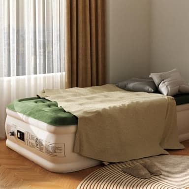 Zearna Air Mattress with Built in Pump - Upgraded Twin Blow Up Mattress, 2 Mins Quick Self Inflatable with Double Air Chamber,18"/550lbs Max, Strong Support, for Camping,Home,Guests,Portable Travel - Image 6