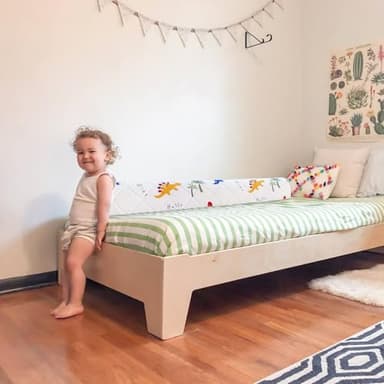 Ceekliybear 2-Pack Premium Foam Bed Bumpers for Toddler, Non-Slip Bed Rails for Toddlers for Twin, Queen, King Beds, Machine Washable Bumpers Cover for Easy Care（Size: 52" x 7" x 5"） - Image 6