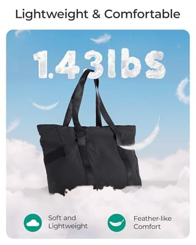 BAGSMART Tote Bag for Women with Zipper, Gym tote with Compartments, Work Tote Nurse Dance Yoga Bag for Travel - Image 7