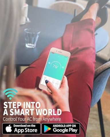 Wifi Enabled 9,000 BTU Mini Split Air Conditioner & Heater, 19 SEER2 115V Split AC Unit Ductless Inverter System with Heat Pump, Installation Kits - Cools Rooms up to 450 Sq.Ft - Image 3