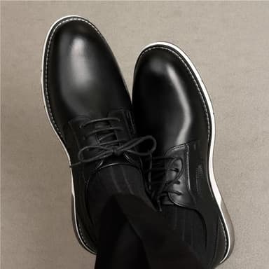 Bruno Marc Men's Plain Toe Oxford Shoes Business Formal Derby Dress Sneakers Crossflex GentEdge,Size 8,Black,SBOX223M - Image 6