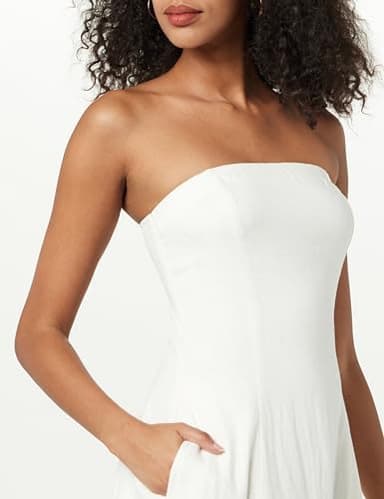 The Drop Women's Carlota Strapless Linen Maxi Dress - Image 5