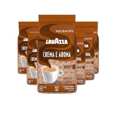 Lavazza Roasted Coffee Beans, Crema E Aroma, 2.20 lbs (Pack of 6) - Image 1