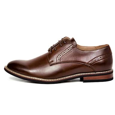 Bruno Marc Mens Leather Lined Dress Shoes, Dark Brown - 10 (Oxford) - Image 2