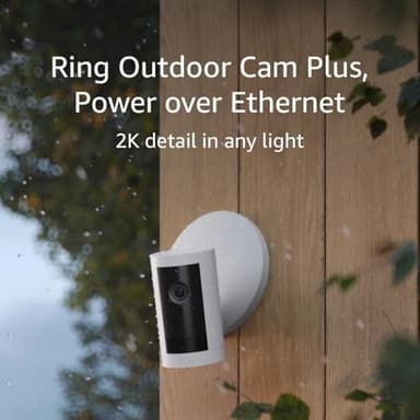 Ring Outdoor Cam Plus, Power over Ethernet (Newest Model) — Wide-Angle 2K Video with Ring Vision, Low-Light Sight for full-color night vision, Mount-anywhere versatility, White - Image 6