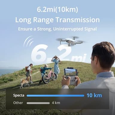Specta Mini Drone with Camera 4K for Adults, 32800ft FPV Transmission, Easy to Fly, 3 Aixs Gimbal, 31-Min Flight, 4K/30fps, Under 249g Portable Drone for Beginners - Image 5