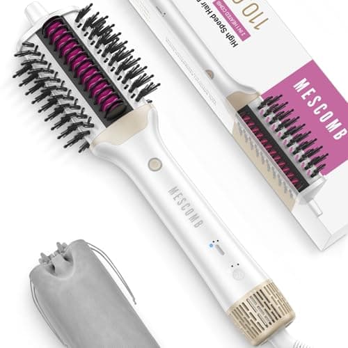 4-in-1 Ionic Hair Dryer Brush - High-Speed Blow Dryer Brush with Heated Comb, Fast Heating Hot Air Straightener for Smooth, Frizz-Free Blowouts, Easy Salon-Style for All Hair Types - Image 1