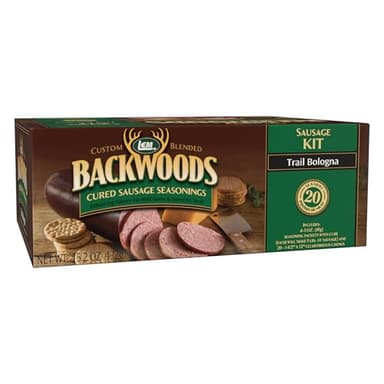 LEM Products Backwoods Trail Bologna Cured Sausage Seasoning Kit, Ideal for Wild Game and Domestic Meat, Seasons Up to 20 Pounds of Meat, 15.2 Ounce Package with Pre-Measured Cure Packet Included - Image 1