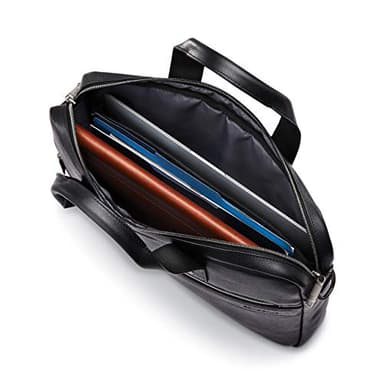 Samsonite Classic Leather Slim Brief, Black, One Size - Image 4