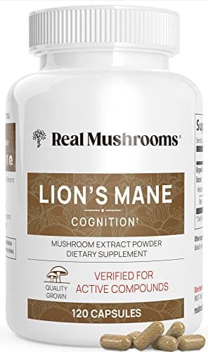 Lions Mane Mushroom Cognition (120 Capsules) Lions Mane Mushroom Powder Extract Capsules | Brain Supplement, Brain Vitamins, Focus Supplement - Image 1