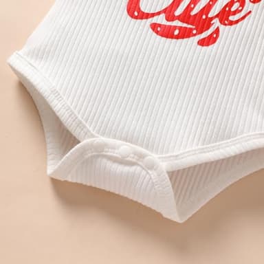 Tiny Cutey Baby Girl Clothes Infant Summer Outfits Set Ruffle Sleeve Romper and Floral Shorts with Headband (Strawberry romper shorts set,0-3 Months) - Image 5