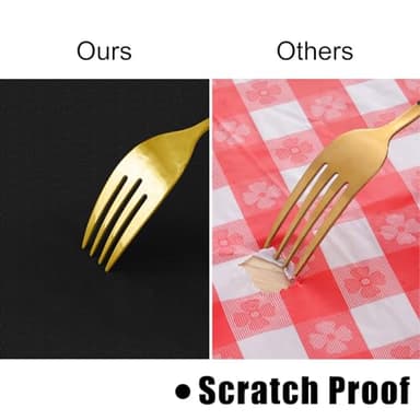 homing Rectangle Vinyl Tablecloth, Waterproof Spillproof Plastic Flannel Backed Table Cloth, Wipe Clean Table Cover for Dining, Buffet Parties and Camping (Black, 60" x 84") - Image 7