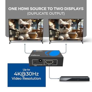 OREI HDMI Splitter 1 in 2 Out - For TV Mirror Only - Not for Multi Monitors, No HDCP bypass, USB Powered, No Adapter Included,1080P@60Hz & 4K@30Hz Resolutions – HDMI Splitter (HD-102) - Image 5