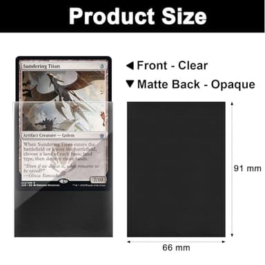 Standard Black MTG Card Sleeves 500 Pack, Card Protectors Sleeves Matte Back Finish, Perfect Shuffling - Protect All Your Trading Cards, TCG Cards & Sports Cards by Fabmaker, Never Tear 66x91mm - Image 2