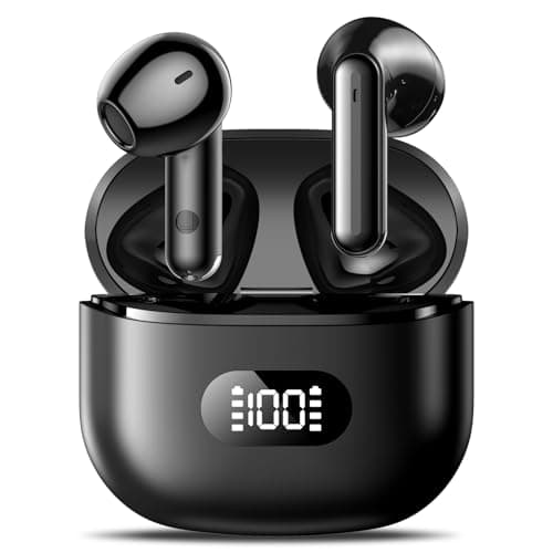 Wireless Earbuds,Bluetooth in Ear Buds with Immersive Surround Sound Stereo,Tap-Control,48 Hours Playtime,Bluetooth 5.4 LED Display Charging Case,IPX7 Waterproof Fit iPhone&Andriod Sports Workout - Image 1
