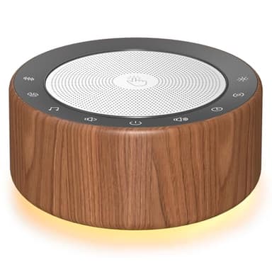 Nursery Lamp with Sound Machine, Mood Lighting, 7 Colors Night Light, 30 Soothing Sounds, White Noises for Baby, Adults. Timer, Plug in, Memory Function, Touch Control - Image 1