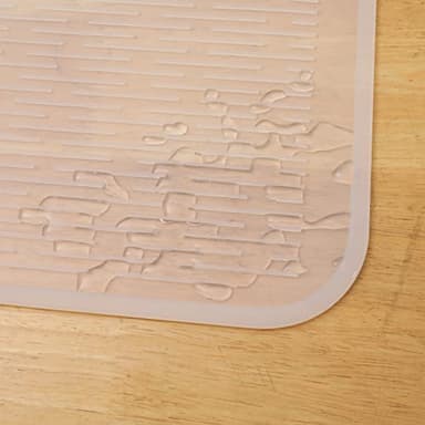 MicoYang Silicone Dish Drying Mat for Multiple Usage,Easy clean,Eco-friendly,Heat-resistant Silicone Mat for Kitchen Counter or Sink,Refrigerator or Drawer Liner Translucent XL 18 inches x 16 inches - Image 9