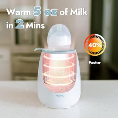 Papablic Fast Bottle Warmer with Feeding, Tracker Baby Bottle Warmer for Breastmilk or Formula, Ready Milk in 2 Mins Accurate Temperature, Control and Automatic Shut-Off - Image 2