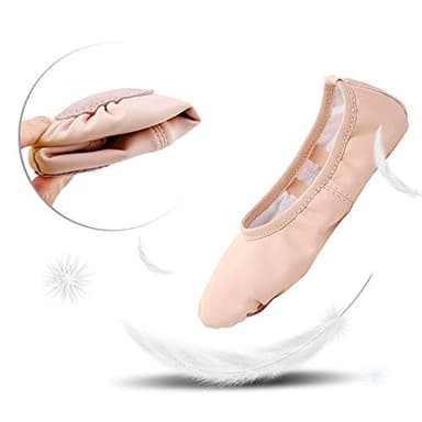 Stelle Ballet Shoes for Girls Toddler Ballet Slippers Soft Leather Boys Dance Shoes for Toddler/Little Kid/Big Kid (Ballet Pink, 12ML) - Image 4