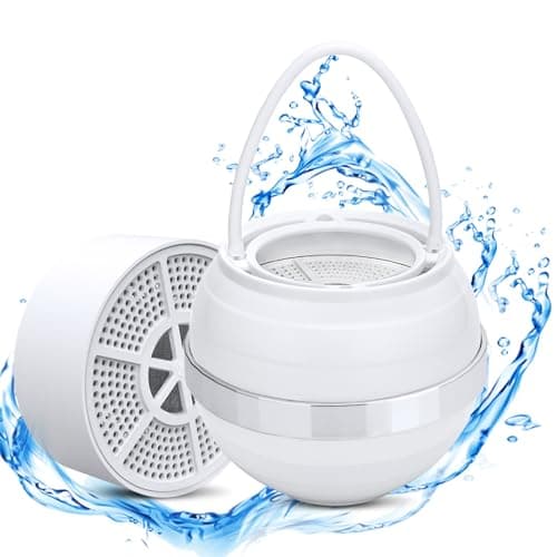 CUOLL Bath Filter for Tub - Bathtub Water Filter for Softer Skin & Hair, 8 Stages Hotel Grade Filtration Bath Water Filter,2,500 Gal of Filtration, BPA Free, Easy to Install（White）