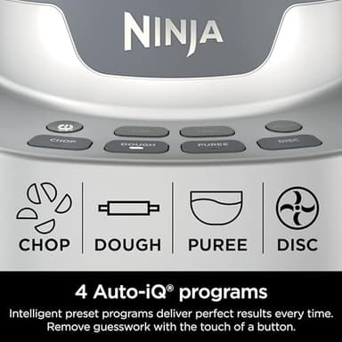 Ninja Food Processor, Professional XL, 1200 Peak-Watts, 4-in-1, Chopping, Slicing/Shredding, Purees, Dough, 12-Cup Processor Bowl, 2 Blades & 2 Discs, Feed Chute/Pusher, Black, NF701 - Image 5