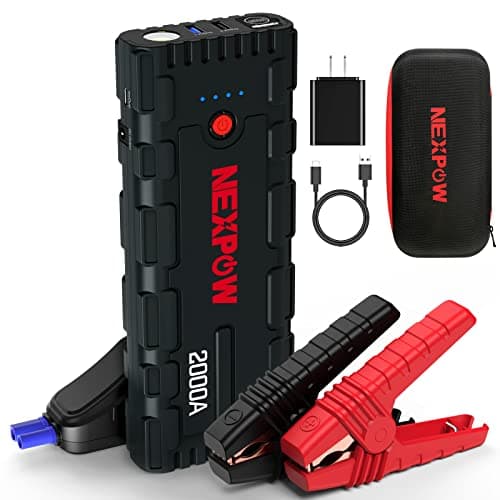 NEXPOW 2000A Battery Jumper Starter Portable, 12V Car Jump Starter, Auto Battery Booster, Lithium Jump Box with LED Light/USB Quick Charge 3.0 - Image 1