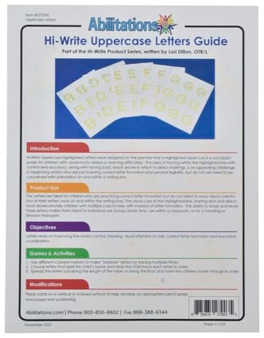 Abilitations - 27341 Integrations Hi Write Upper Case Alphabet Paper - 104 Page Pack - Image 2