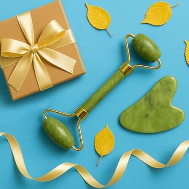 BAIMEI IcyMe Gua Sha & Jade Roller Facial Tools Face Roller and Gua Sha Set for Puffiness and Redness Reducing Skin Care Routine, Self Care Gift for Men Women - Green - Image 2