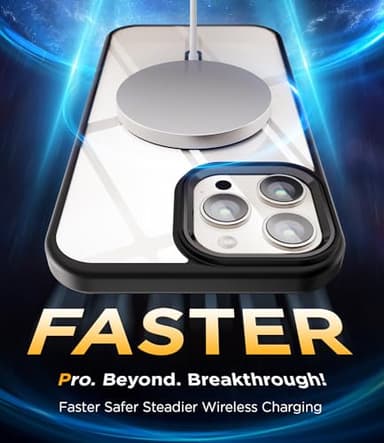 SUCGLES for iPhone 13 Pro Case with MagSafe [Ultra Strong Magnetic] [12FT Military Drop Protection] [Shockproof Bumper] Slim Thin Mag Safe Phone Cover 6.1" for Apple 13pro (Black) - Image 7