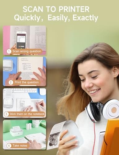 iDPRT Portable Sticker Maker Machine with 1 Roll Sticker Paper, Mini Printer Efficiently and Quickly, Thermal Printer for Study Notes, Pictures, DIY, Label, Free App with Multiple Templates, Grey - Image 9