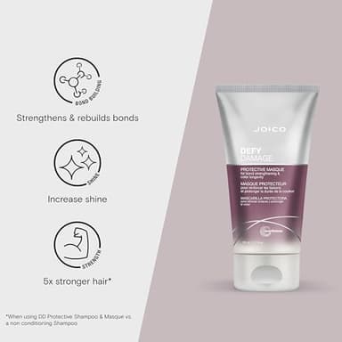 Joico Defy Damage Protective Masque | For Color-Treated Hair | Strengthen Bonds & Preserve Hair Color | With Moringa Seed Oil & Arginine | 1.7 Fl Oz - Image 3