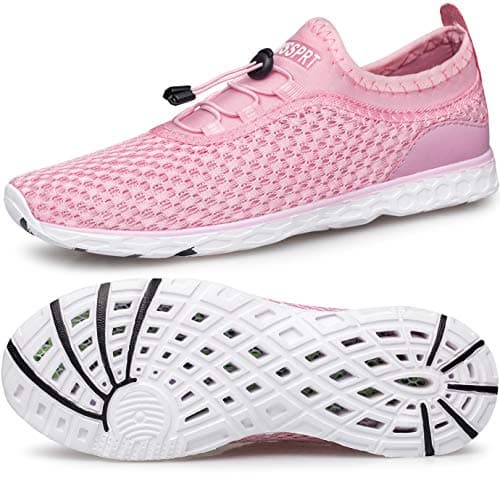 DOUSSPRT Women's Water Shoes Quick Drying Sports Aqua Shoes Pink Size 10 - Image 1